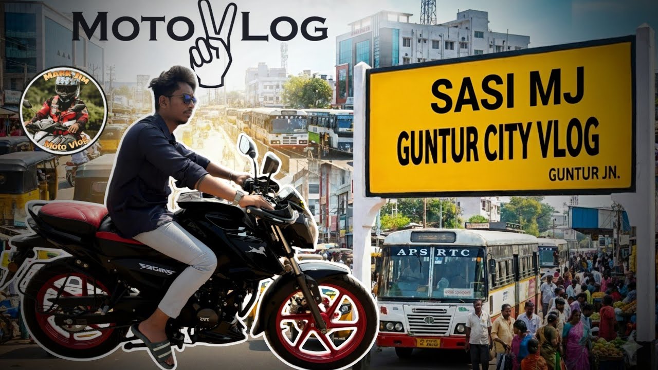Guntur City Moto Vlog | Guntur Streets & Traffic Ride 🏍️🔥