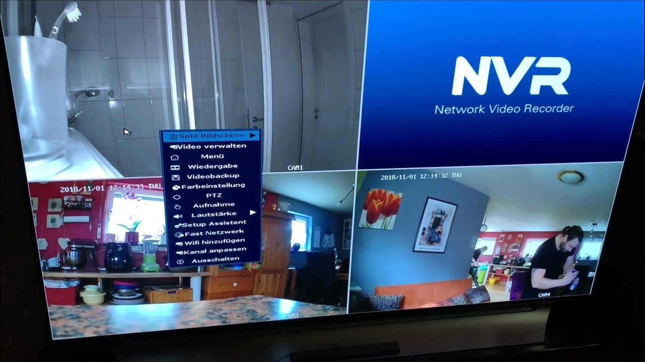 How to use a security system YESKAMO In and Outdoor Home Security Camera Kit install and setup DIY