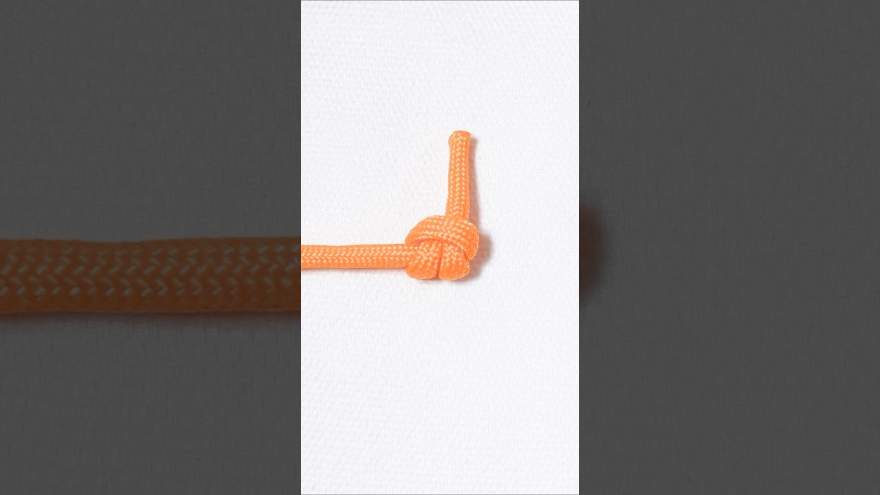 固め止め結び【緊急時に ロープを遠くに 投げたいときにも役立つ！】（ダブルオーバーハンドノット）Double Overhand Knot