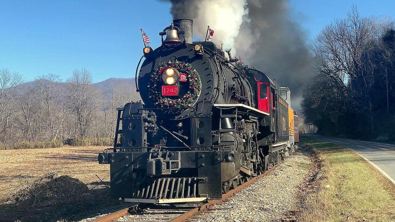 Great Smoky Mountain Railroad December 2022 featuring S160 1702