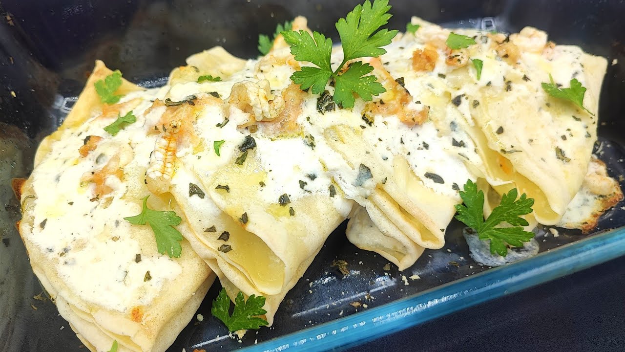 crepes con salmone e gamberetti 📌senza uova