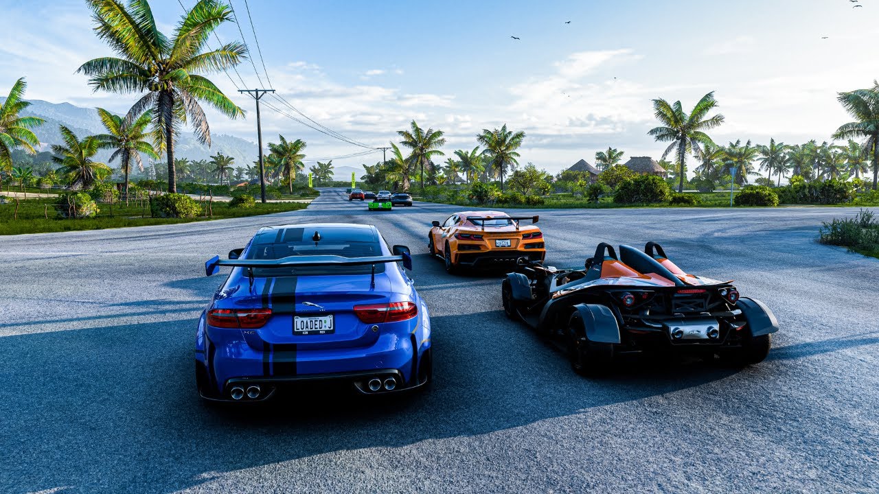Epic Race: Jaguar XE SV Project 8 on Forza Horizon 5