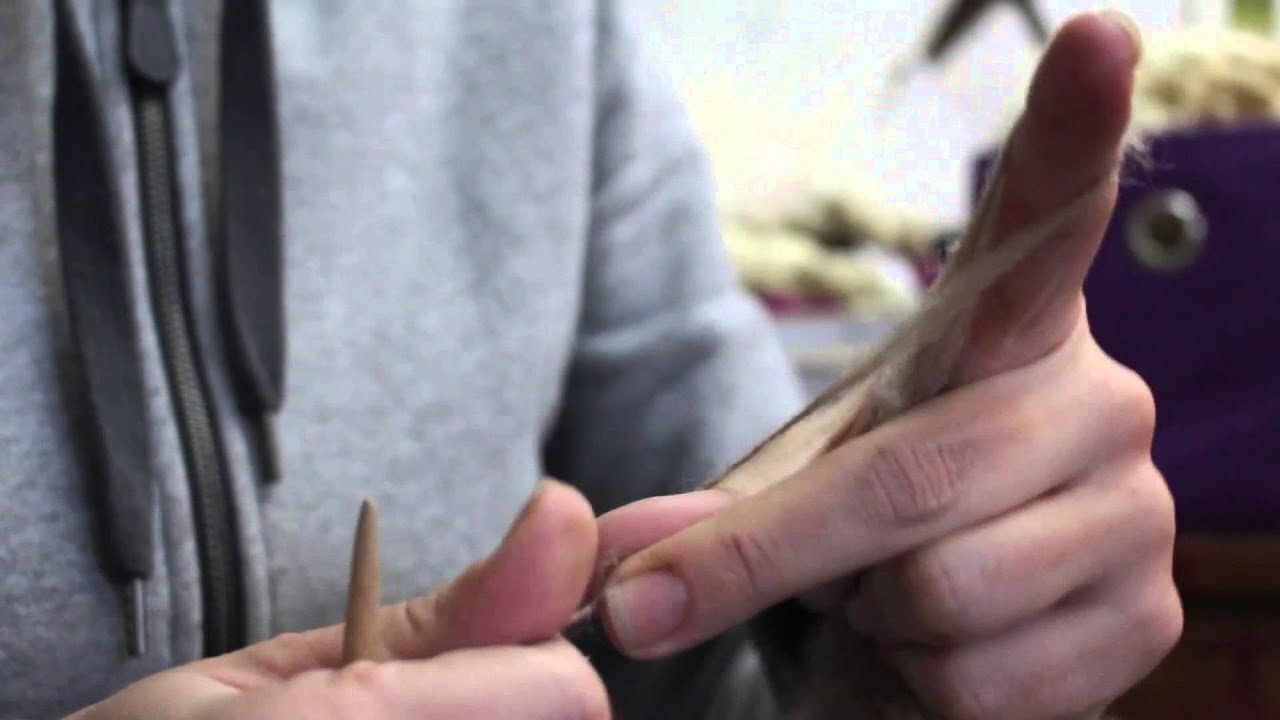 Unterst&uuml;tzte Spindeln ohne Leitfaden anspinnen