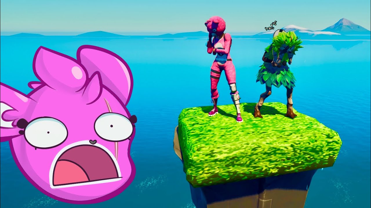 IMPOSIBLE SOBREVIVIR en UN BLOQUE 🤣 con MIS HERMANITOS 😂 Aquí no hay quien viva Fortnite 718