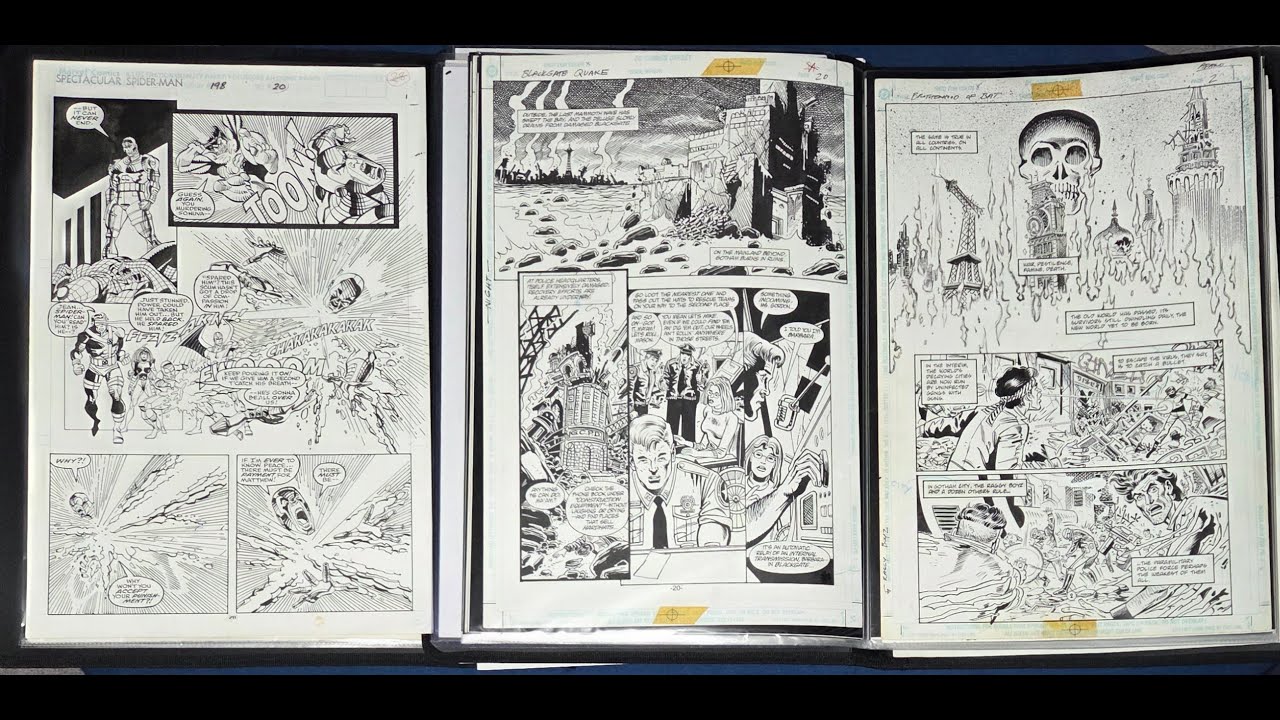 Sal Buscema, Norm Breyfogle, Jim Aparo  Spiderman - Batman Art Pages