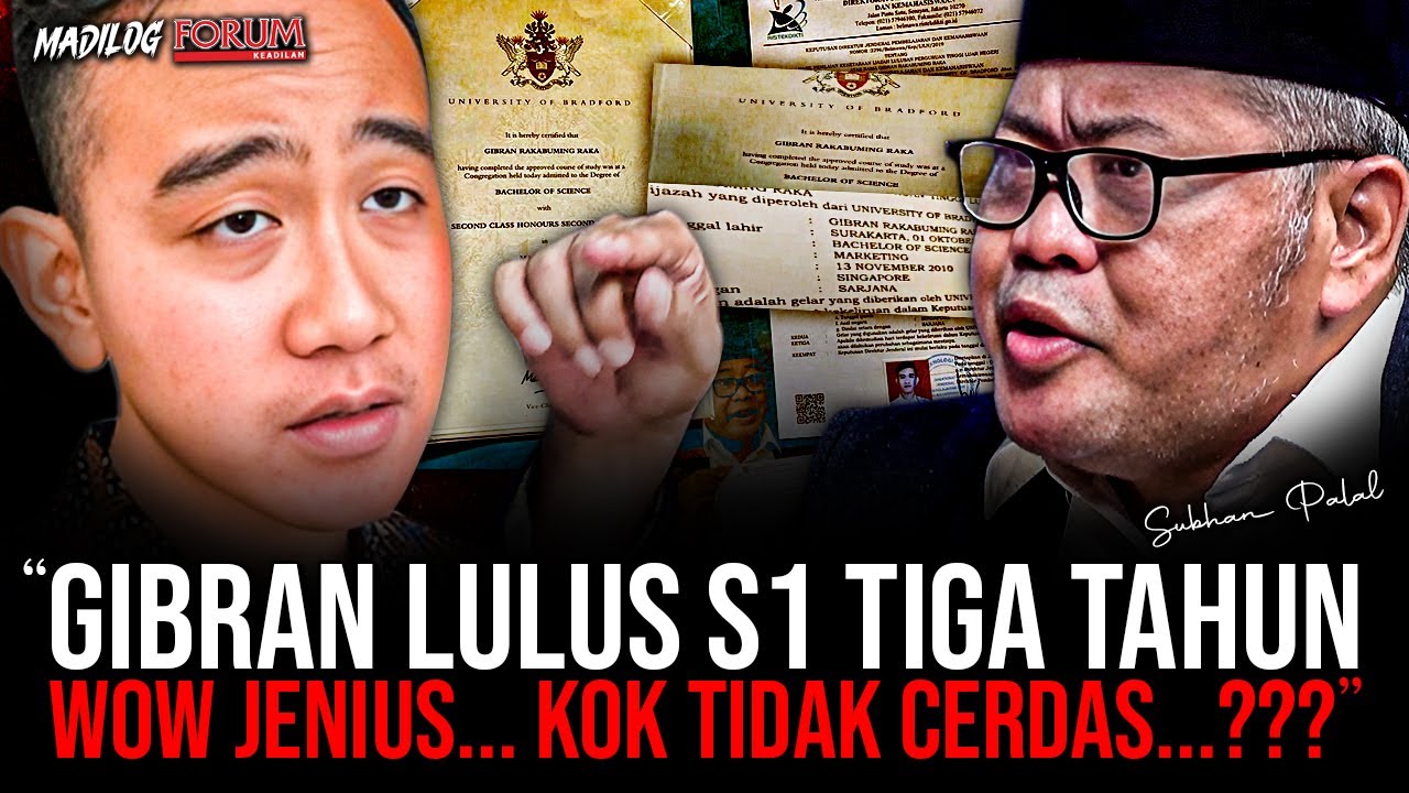 SUBHAN PALAL: GUGATAN SAYA DITOLAK... SAYA PIDANAKAN GIBRAN...!!!