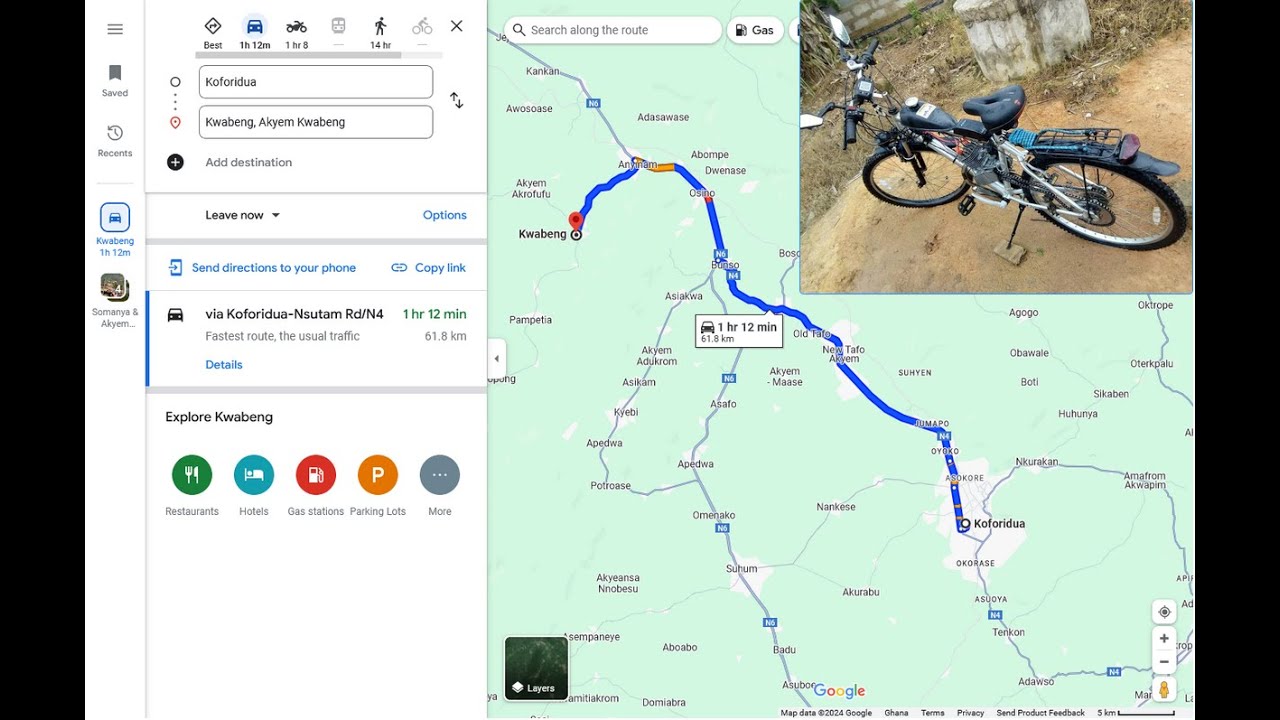 60km journey on motorized bike part 1