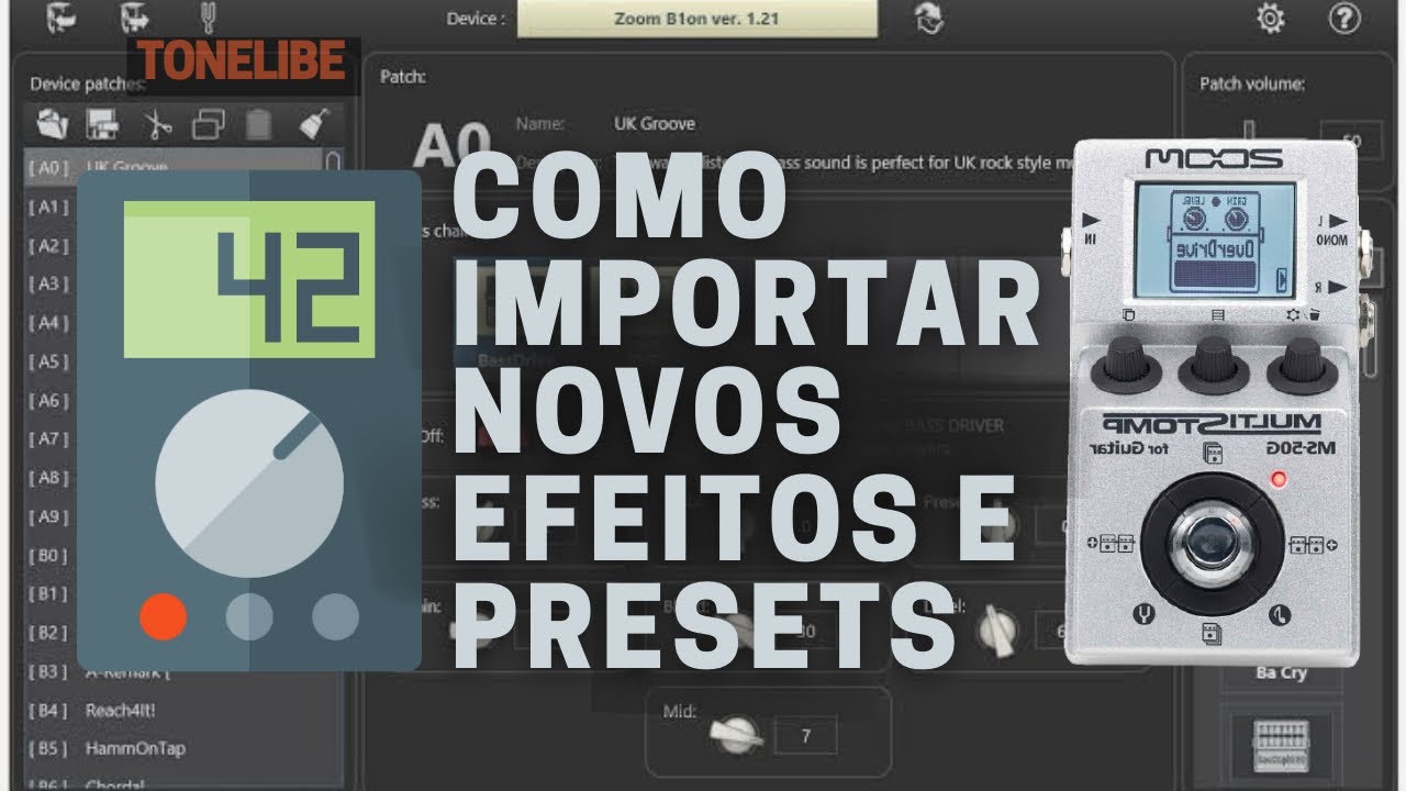 Como importar os Presets na Zoom MS 50 G