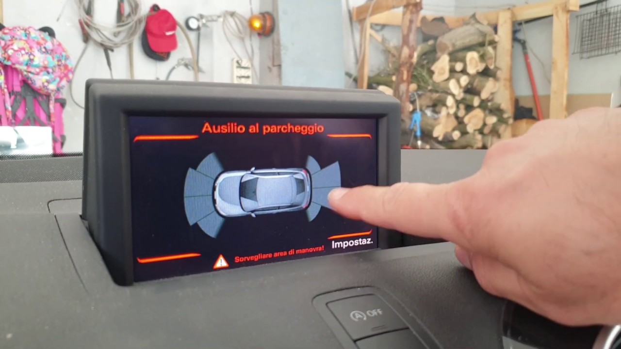 Audi A1 8X intera video codifica Vag: Visualizzazione Grafica dei sensori di parcheggio