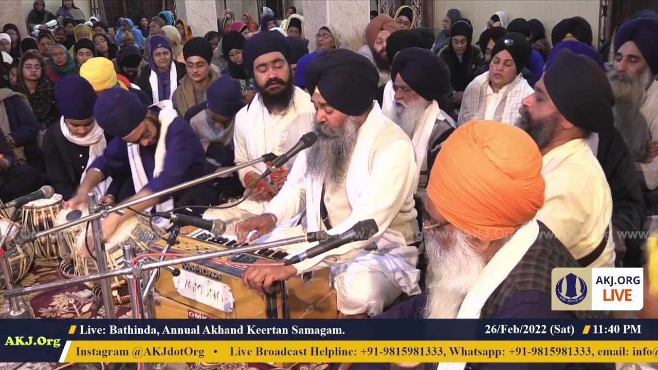 035 Bathinda 26Feb2022 SatEve Rainsabai Keertan Bhai Satnam Singh Jee Gurdaspur