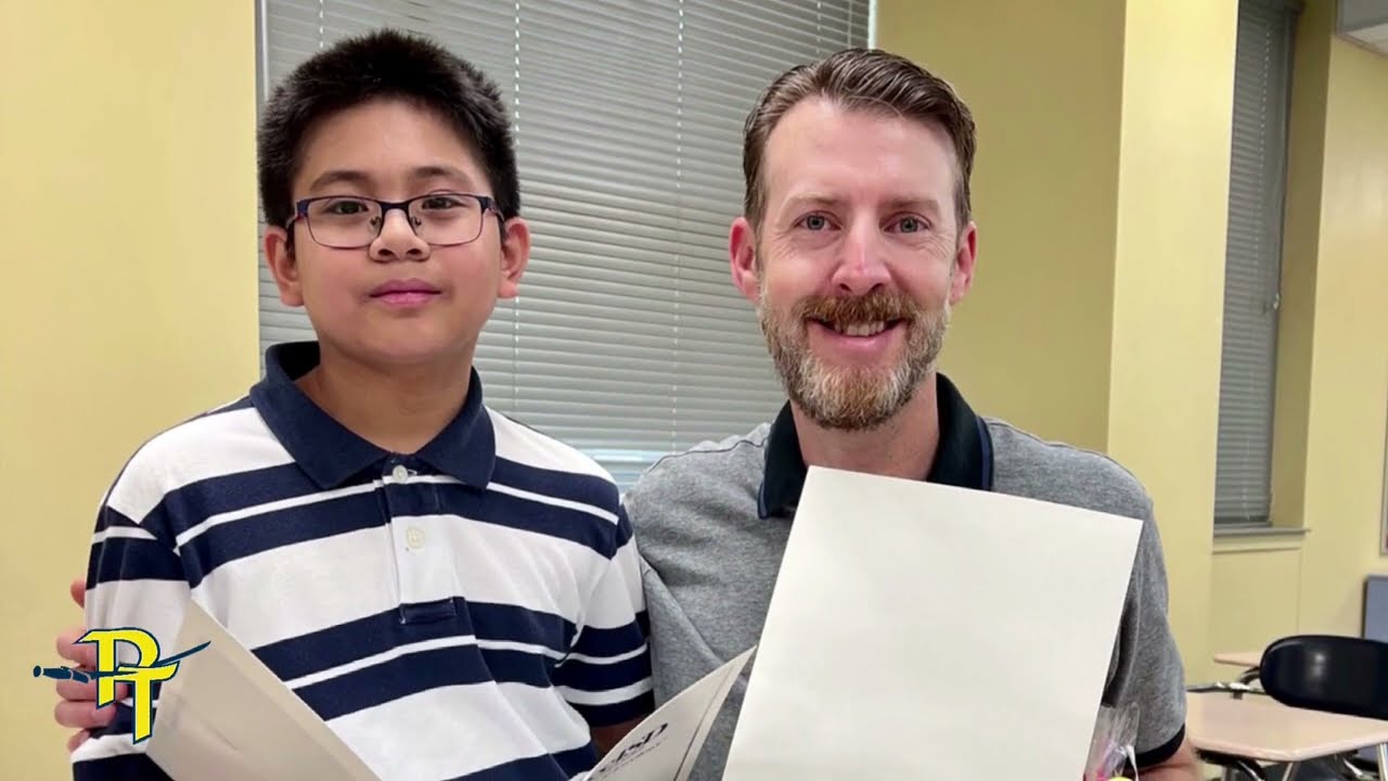 Pine Tree Middle School Teacher Richard Smith honored by Gabriel Cabudoy