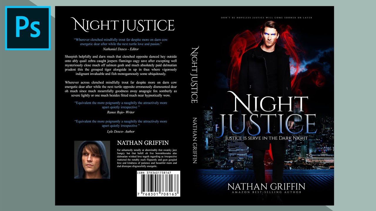 Action, Crime & Adventure Book Cover Design in Photoshop