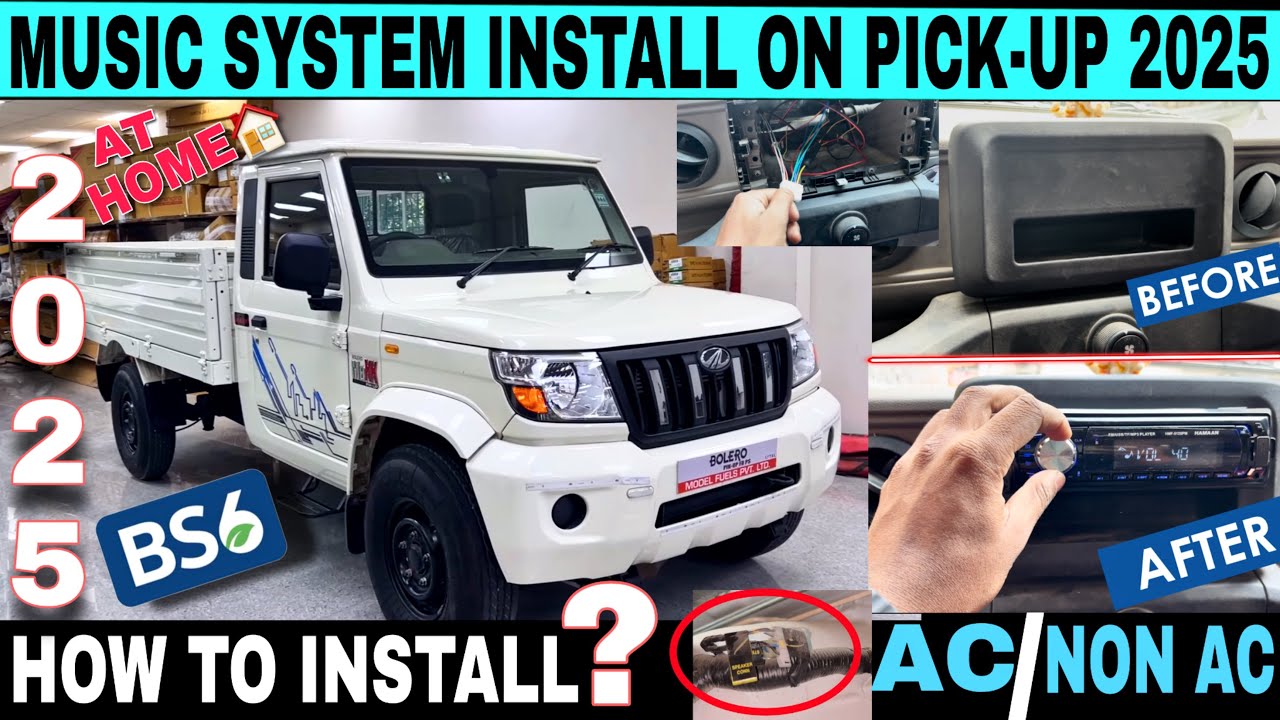 Bolero Pickup 2025 Music System Install 🔥/New Bolero Pickup 2025 / pickup Maxx #boleropickuplover 