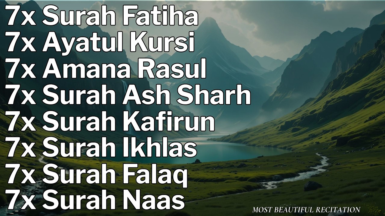 Surah Fatiha, Ayatul Kursi, Amana Rasul, Ash Sharh, Kafirun, Ikhlas, Falaq & Naas With Translation