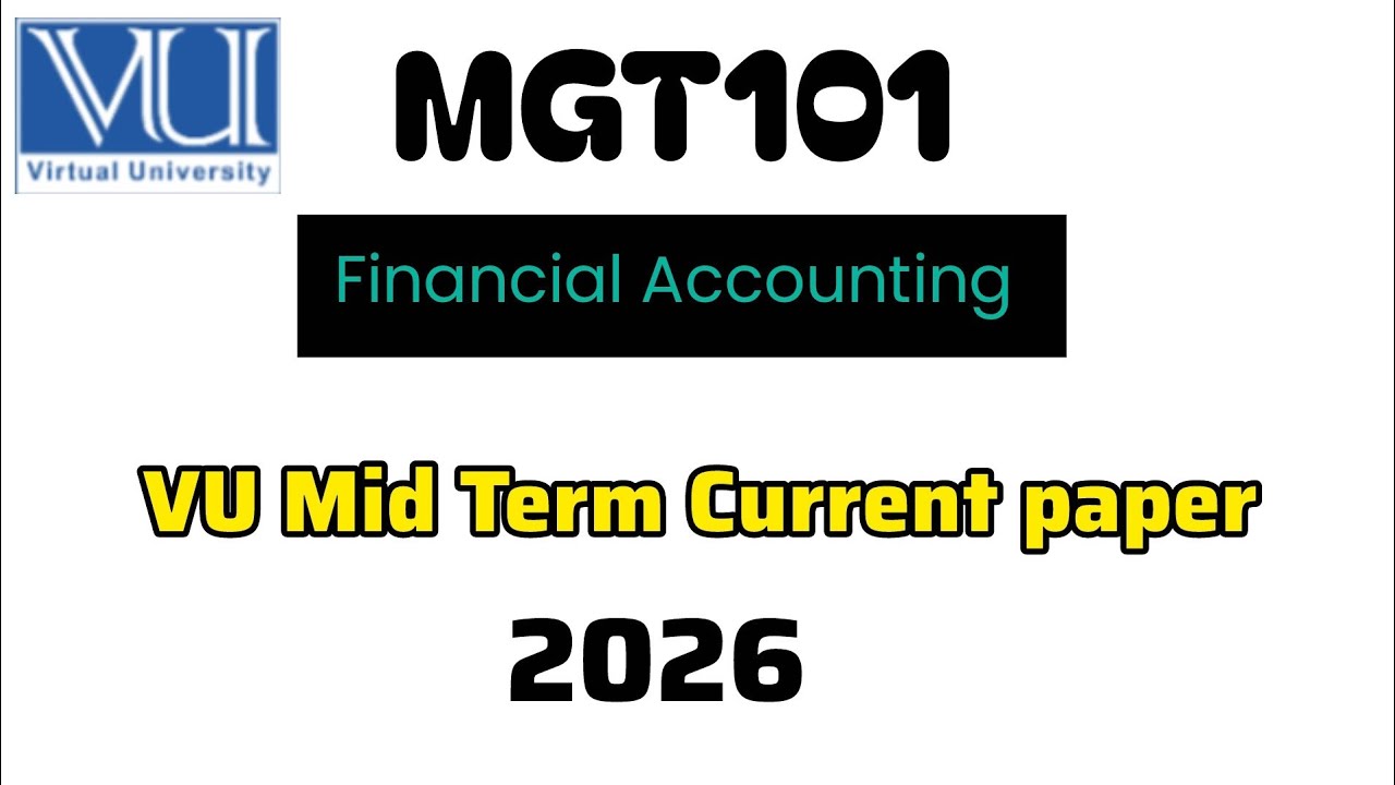 MGT101 Mid term current paper 2026  | MGT101 current paper 2026 #vu #MGT101 #midterm  #2026