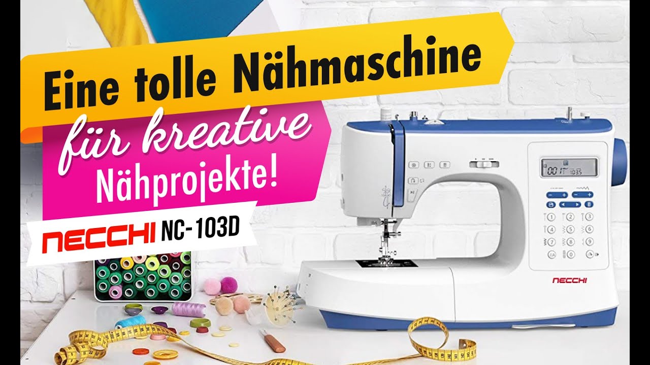 ✅ Eine tolle Nähmaschine für kreative Nähprojekte! 🇮🇹 Necchi NC-103D Nähmaschine Bewertung und Test.