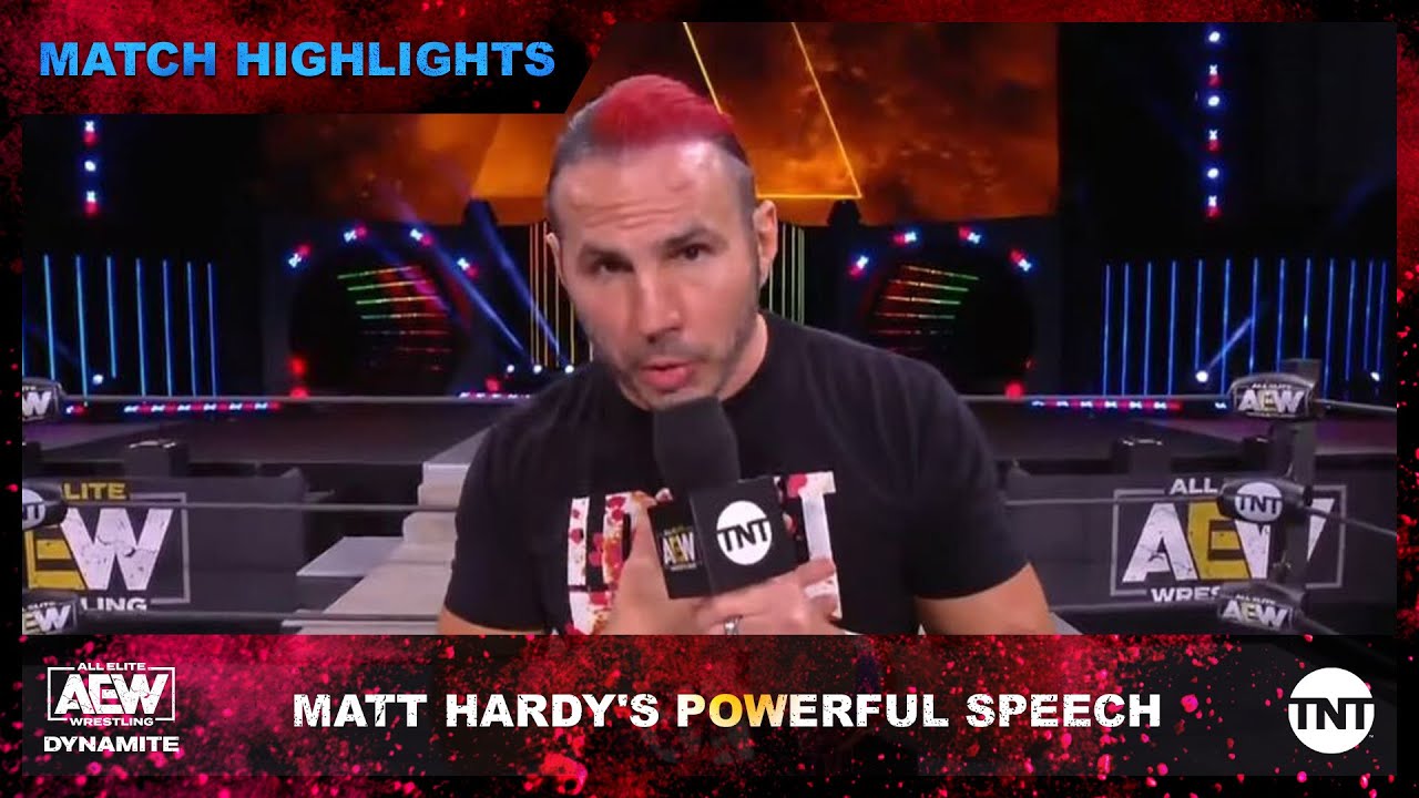 AEW's Matt Hardy Gives Update with a Powerful Speech