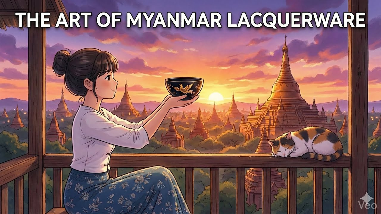 The Art of Lacquerware: A Day in the Life of  Artisan 🌿 | Ghibli Style | ASMR & Relaxing Story