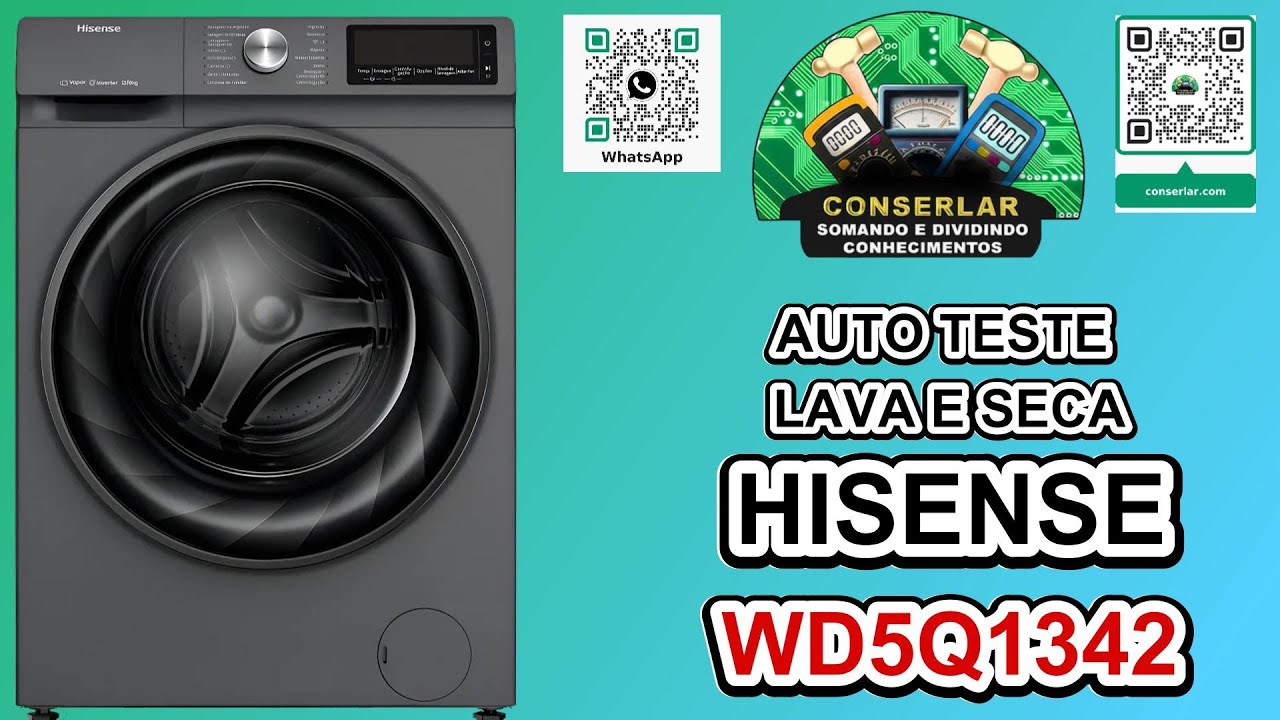 AUTO TESTE LAVA E SECA HISENSE!
