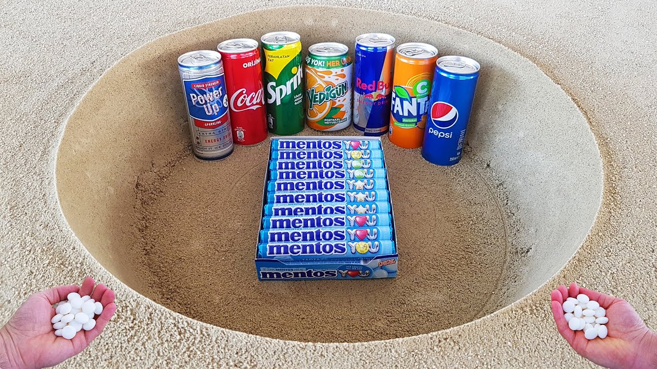 Coca Cola, Power Up, Fanta, Sprite, Pepsi, Red Bull, Yedigün and Mentos Underground