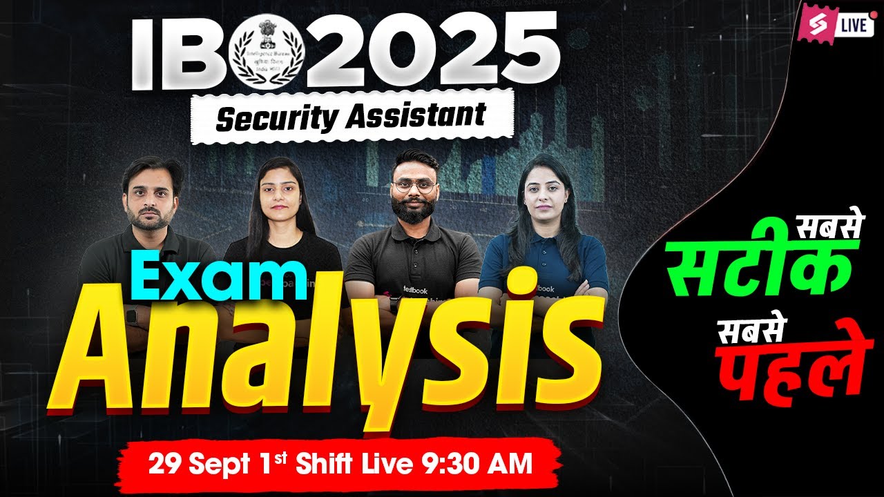 IB SA Exam Analysis 2025 | IB SA 1st Shift Analysis | IB Security Assistant Exam Analysis | TESTBOOK