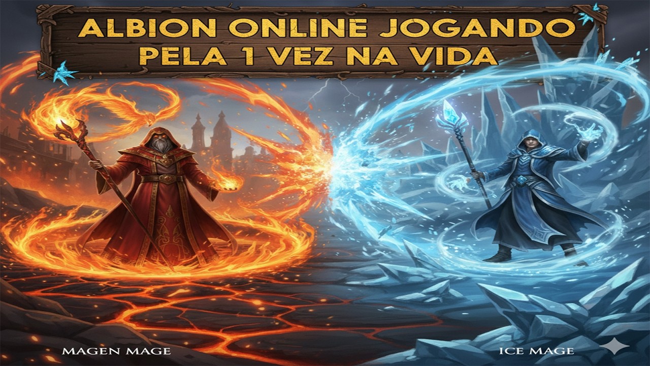 🛡️JOGANDO ALBION ONLINE 1ºVEZ JOGANDO  MAGO DE GELO OU MAGO DE FOGO? QUAL E O MELHOR?