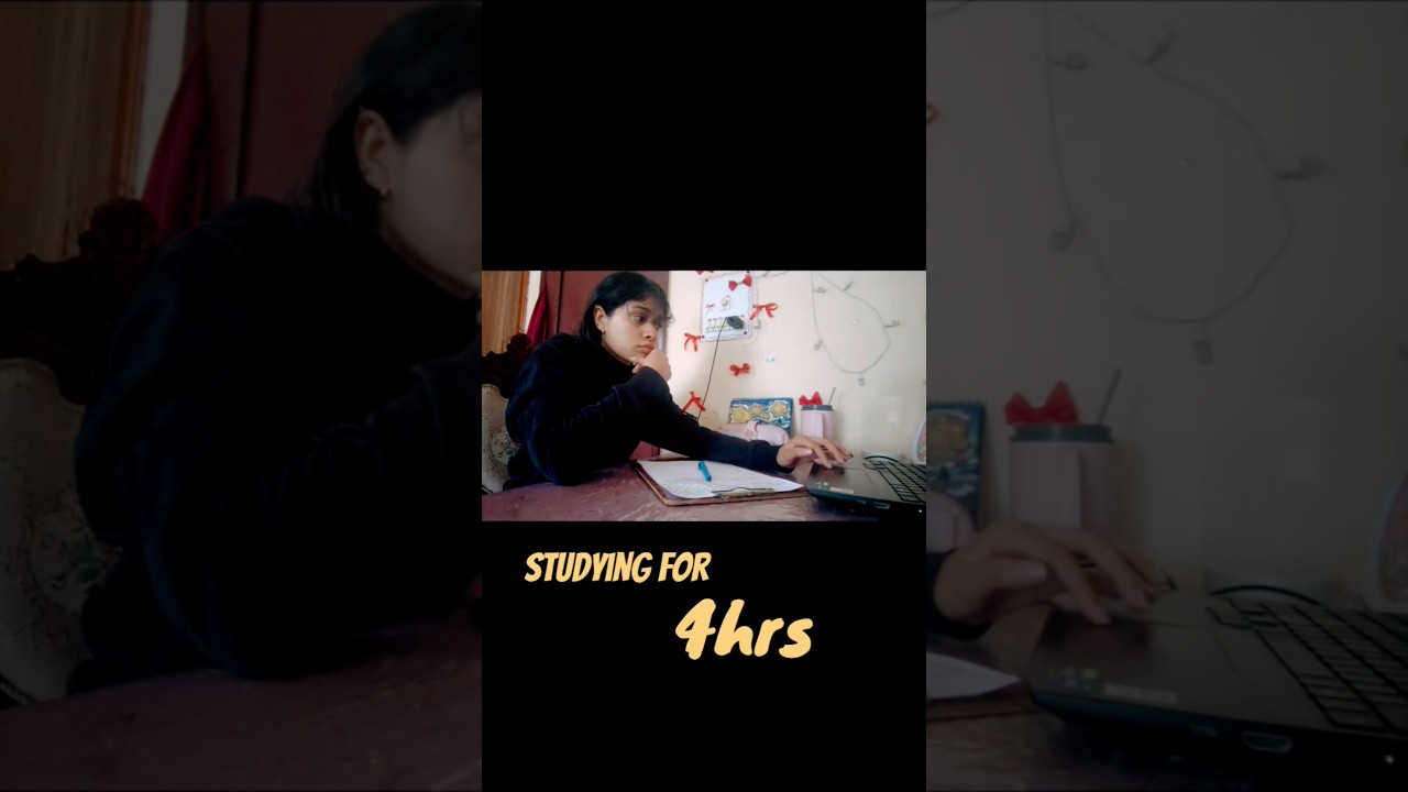 Studying for 4hrs #itsmeeegauri #study #studyvlog #aspirants