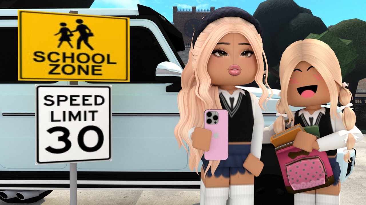 KIDS VISIT NEW PRIVATE SCHOOL! *DAD IS SUPER RICH!* Roblox Bloxburg Voiced RP Roleplay