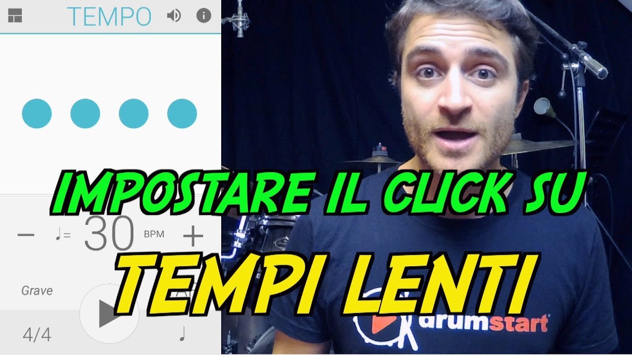 Come impostare il metronomo su tempi lenti?