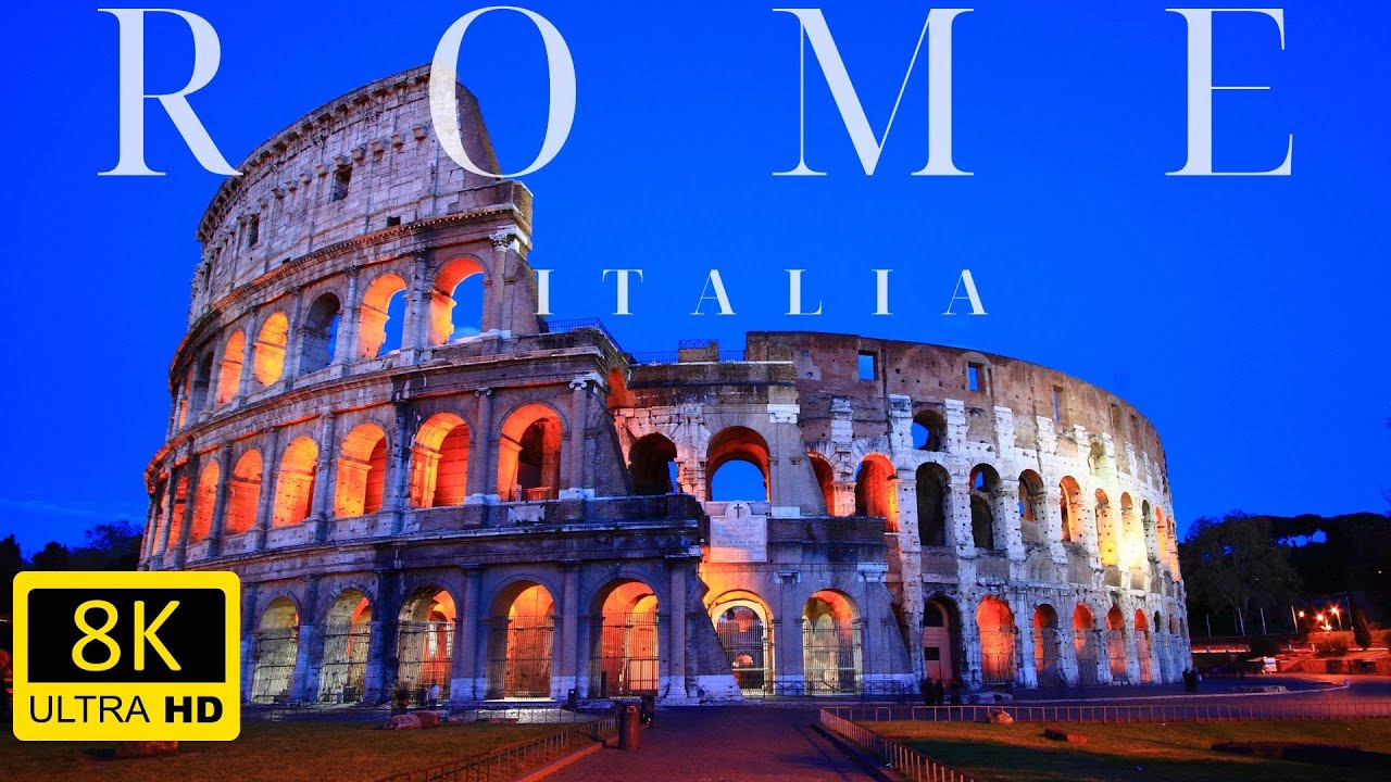 Rome, Italia in 8K ULTRA HD 60FPS by Drone