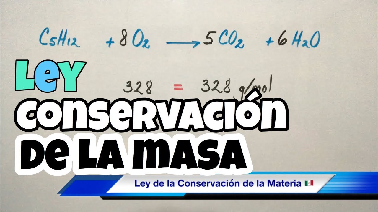 Ley de la CONSERVACIÓN de la MASA (en reacciones químicas)