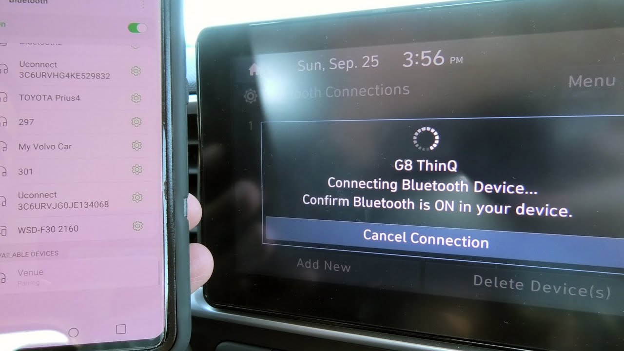 Hyundai Venue (2020-2026): Как подключить смартфон через Bluetooth и активировать Android Auto?