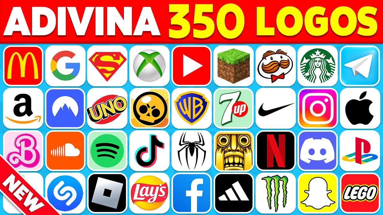 Adivina el logo en 3 segundos | Quiz de logos de 1 hora ⏰😱 | 350 logos famosos