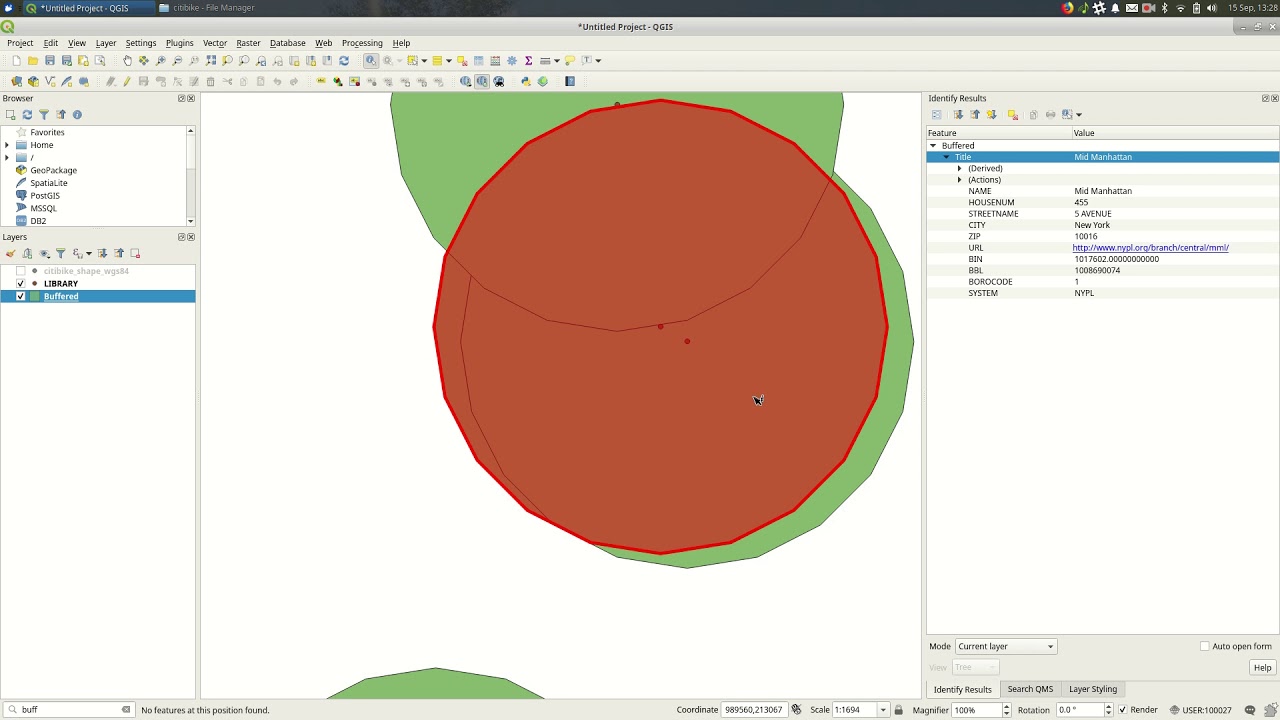 QGIS 3: Buffers