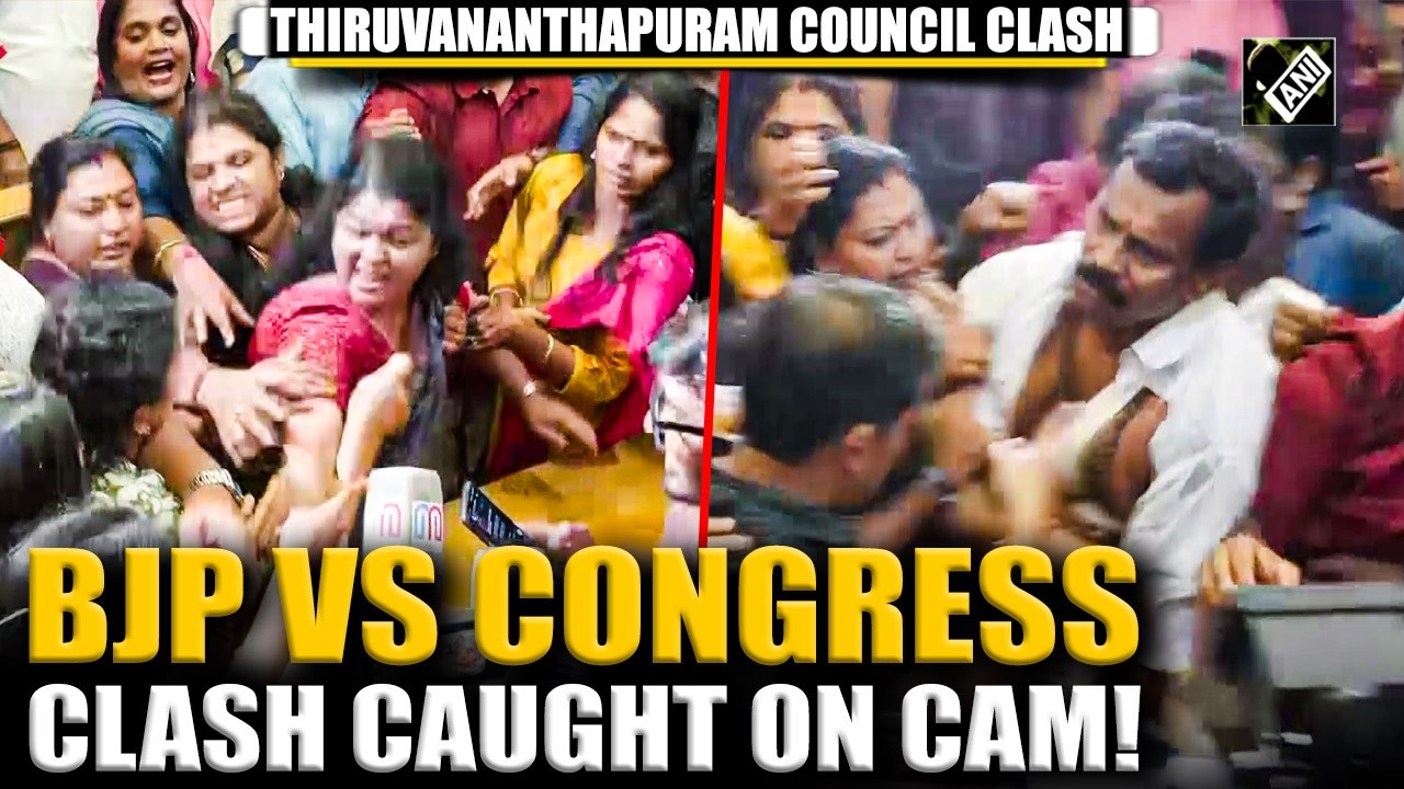 BJP, Congress clash at Thiruvananthapuram Council as LDF demands BJP Councillor's resignation