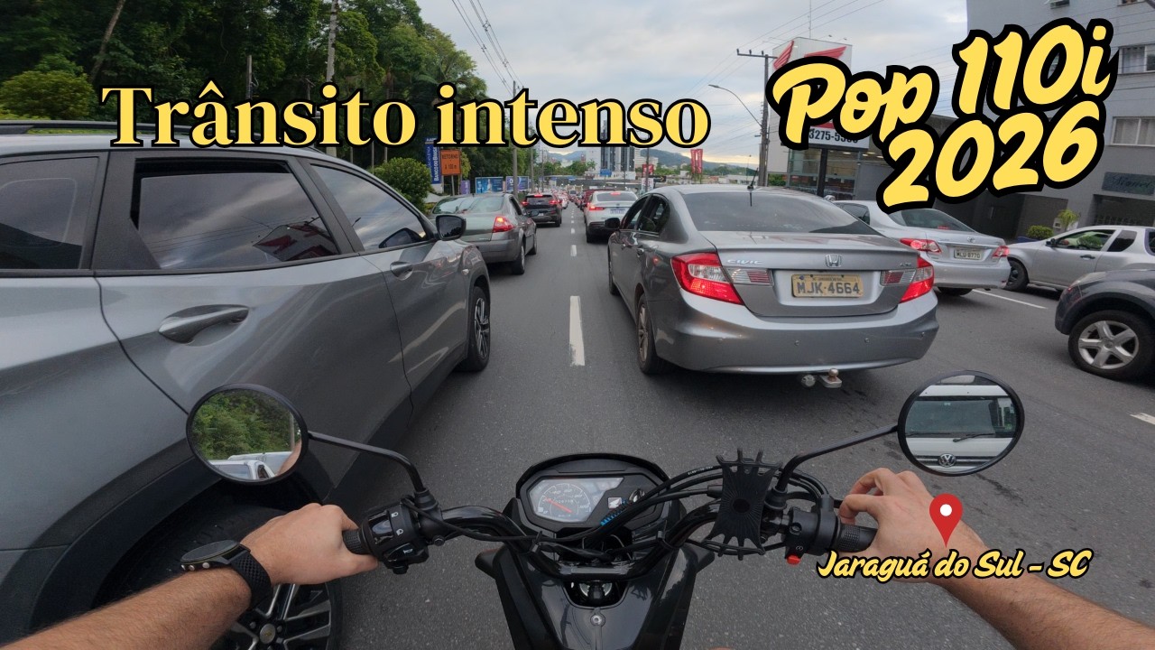 🏍️ Pop 110i 2026 no TR&Acirc;NSITO PESADO 🚦