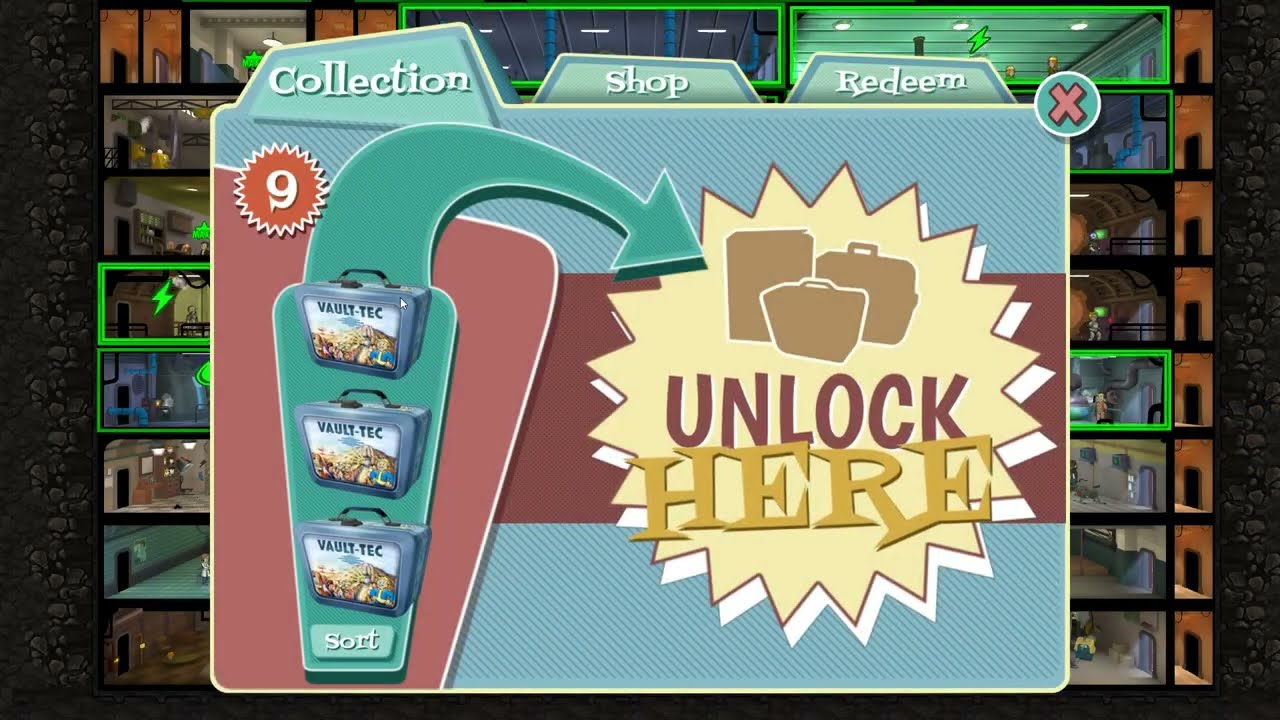 Fallout Shelter: Vault Tec lunchbox gambling/9 boxes