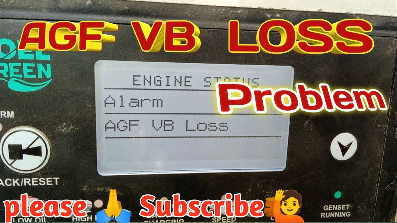 kirloskar Generator AGF VB LOSS Problem Solve. 