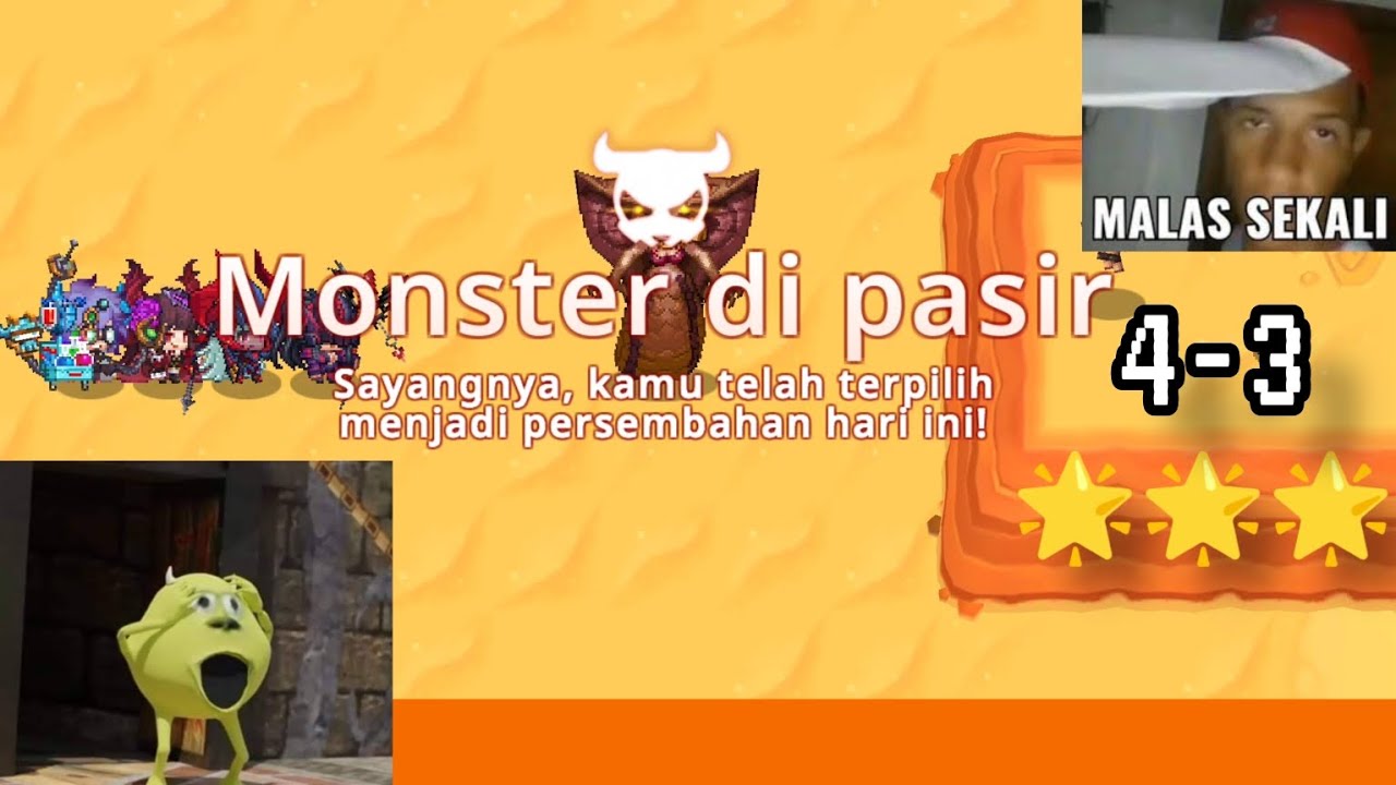 Guardian Tales Dunia 4-3 Normal | Gurun Kegilaan | Guide Indonesia + Ada yang baru