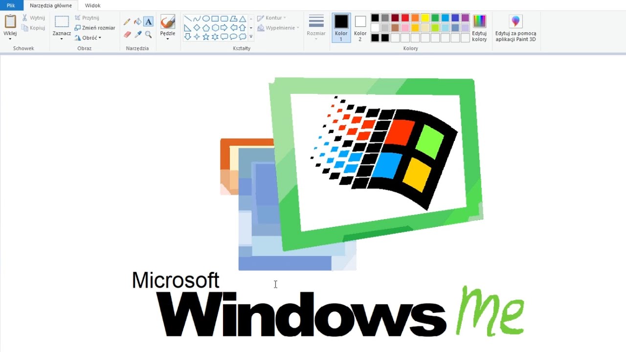 How to Draw Windows Whistler, Windows ME, Windows 8.1 Logo In MS Paint (Tutorial) Home Proffesional