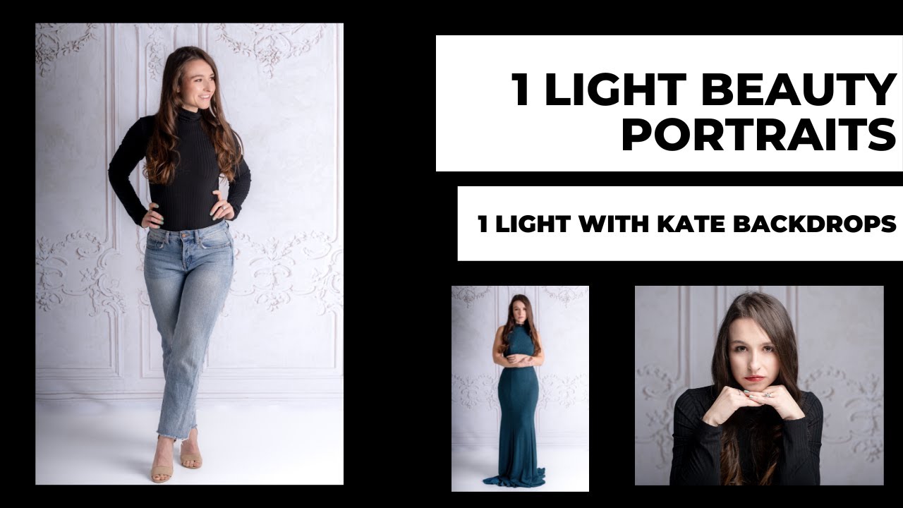 1 LIGHT PORTRAITS in STUDIO : Using a Kate Cloth Backdrop