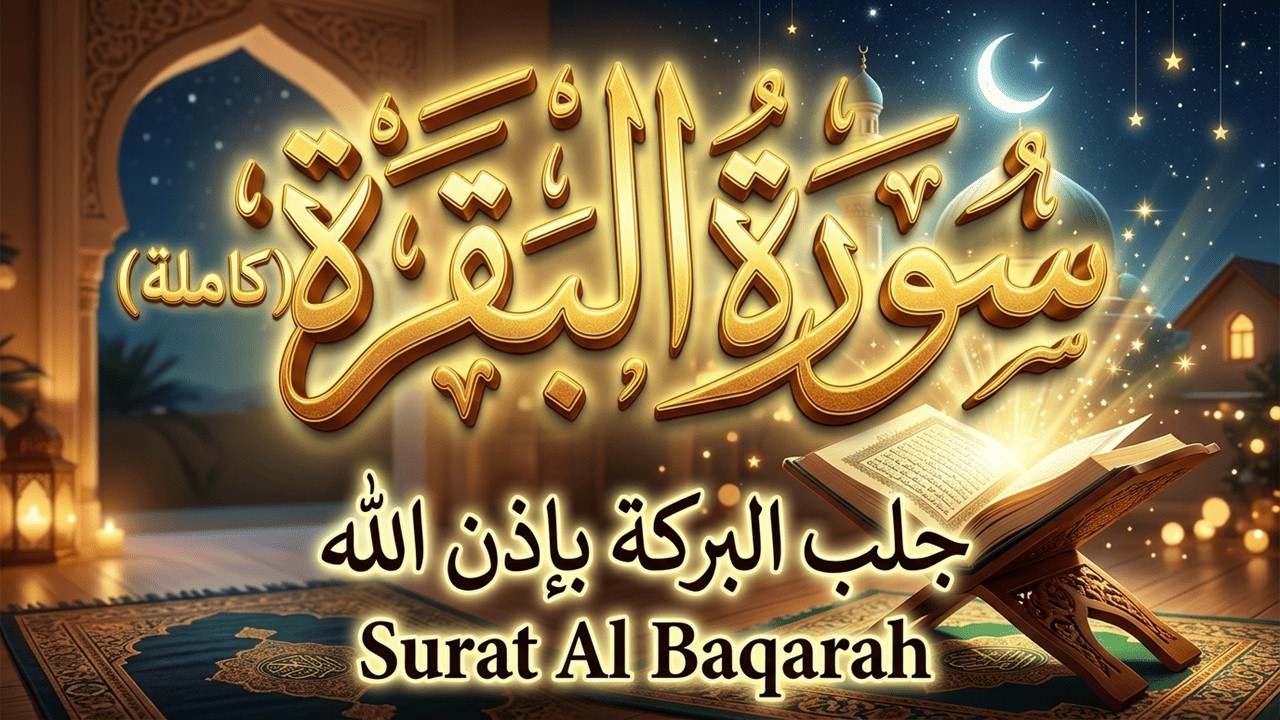 سورة البقرة (كاملة) لحفظ وتحصين المنزل وجلب البركة بإذن الله - تلاوة رائعة 🎧 Surat Al Baqarah