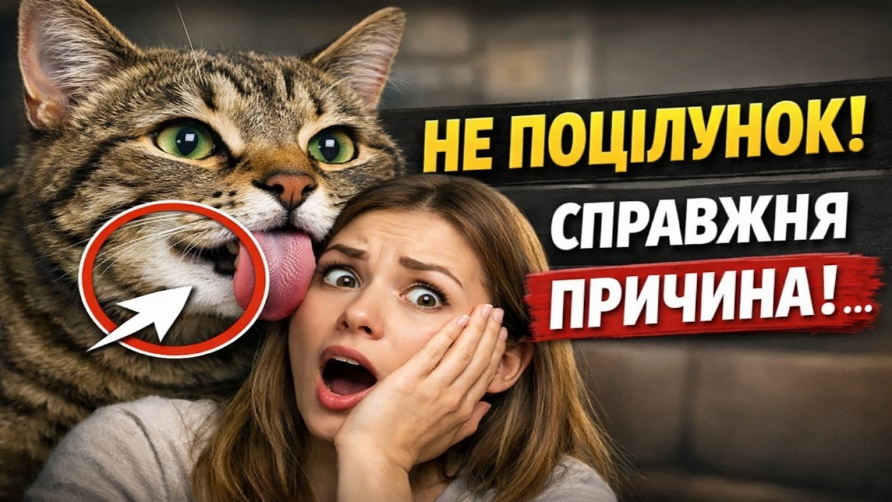 Кіт вас ВИЛИЗУЄ? 🙀 Це НЕ поцілунок! Ось СПРАВЖНЯ причина...