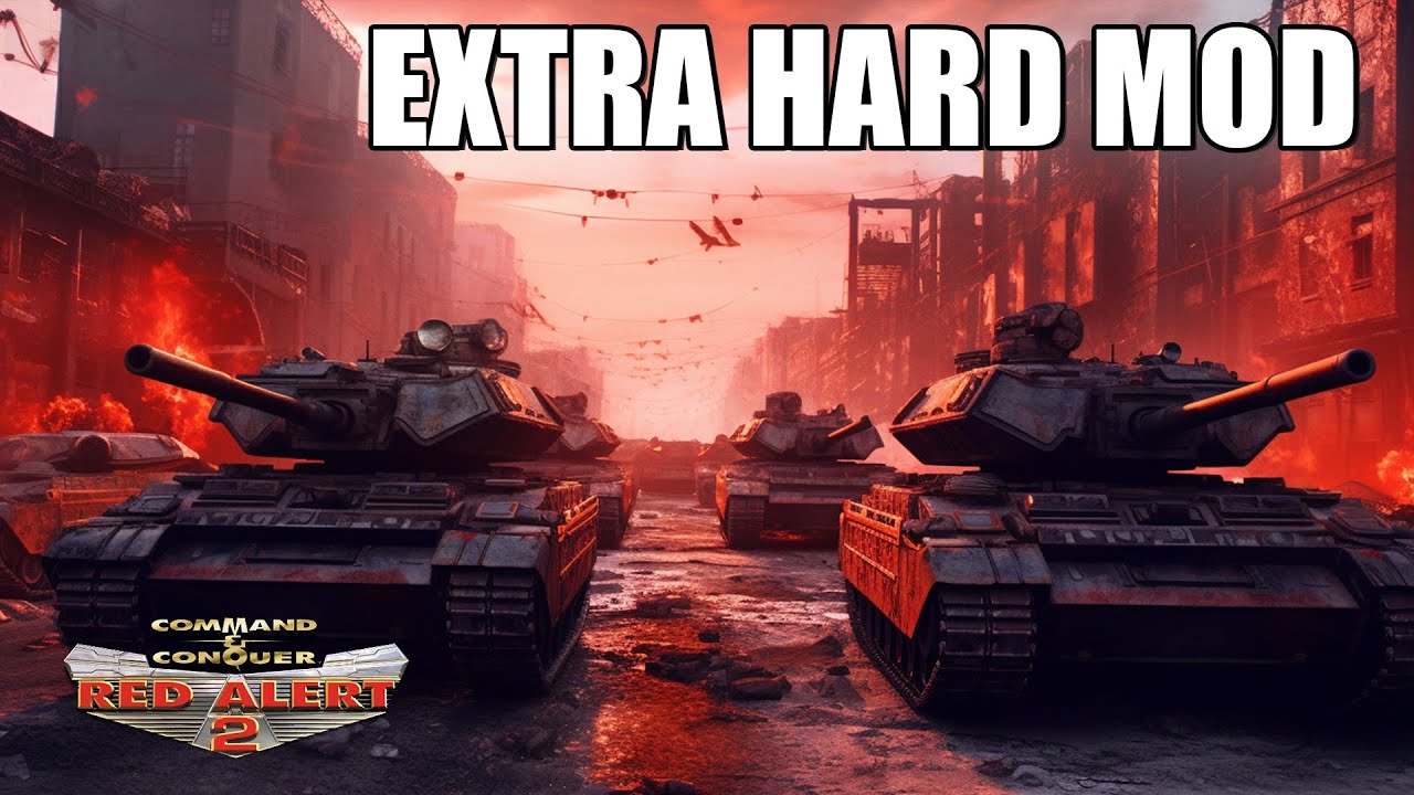 Red Alert 2 | Extra Hard Mod | Forcing AI to battle 7 Brutal Ai