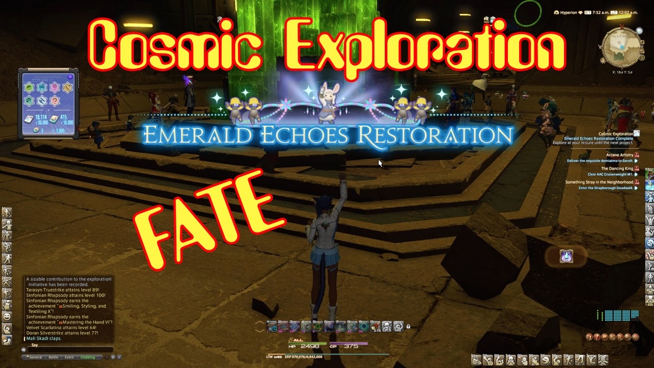 FFXIV Cosmic Exploration: Oizys Emerald Echoes Restoration FATE on Hyperion - Not A Cult