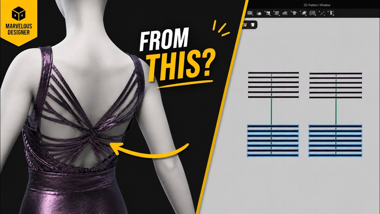 These Straps Look Hard… But They’re Not | Marvelous Designer Tutorial