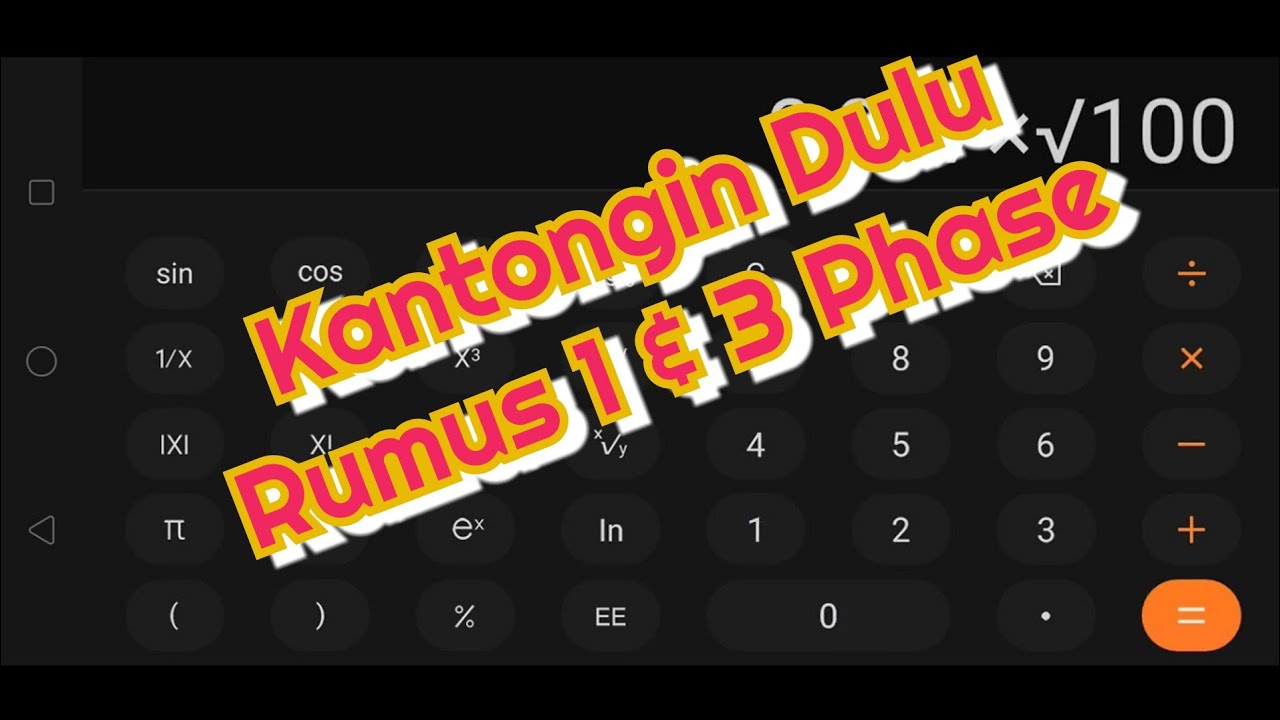 Rumus sederhana 1 & 3 Phase tentukan ukuran kawat per watt, beserta jumlah per slot.