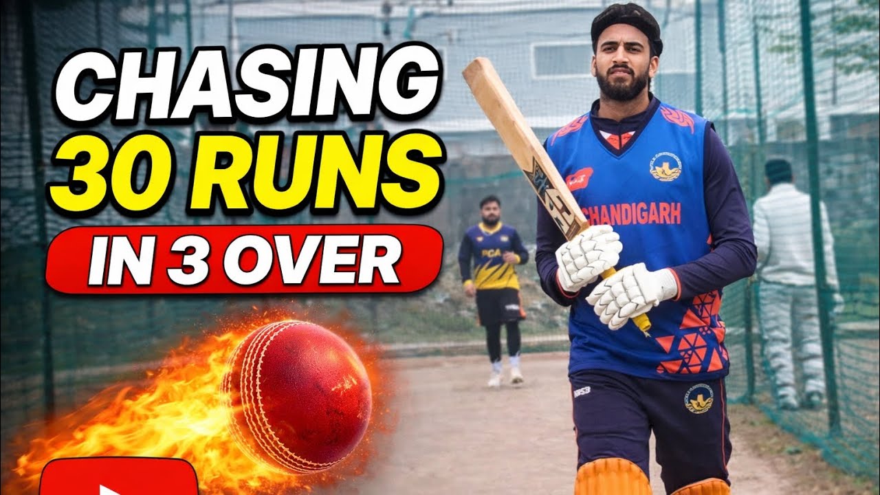 Last Ball thriller, 30 runs in 3 overs #cricket #batting 