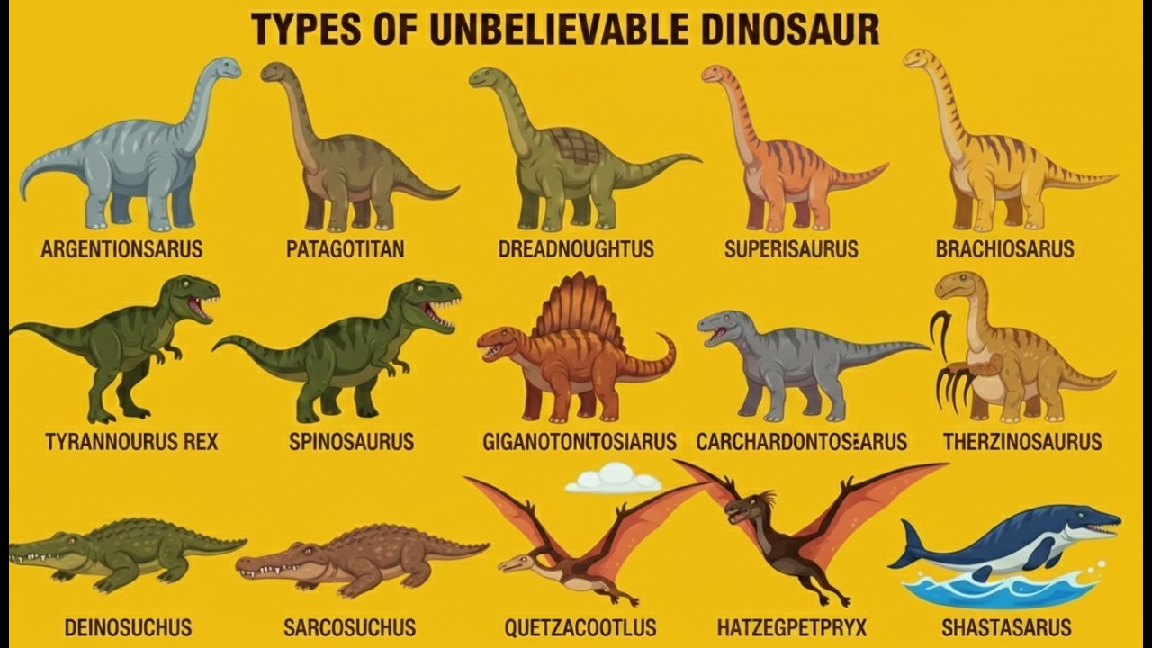 Top 15 Largest Dinosaur Relatives Ever Discovered | Giant Prehistoric Creatures