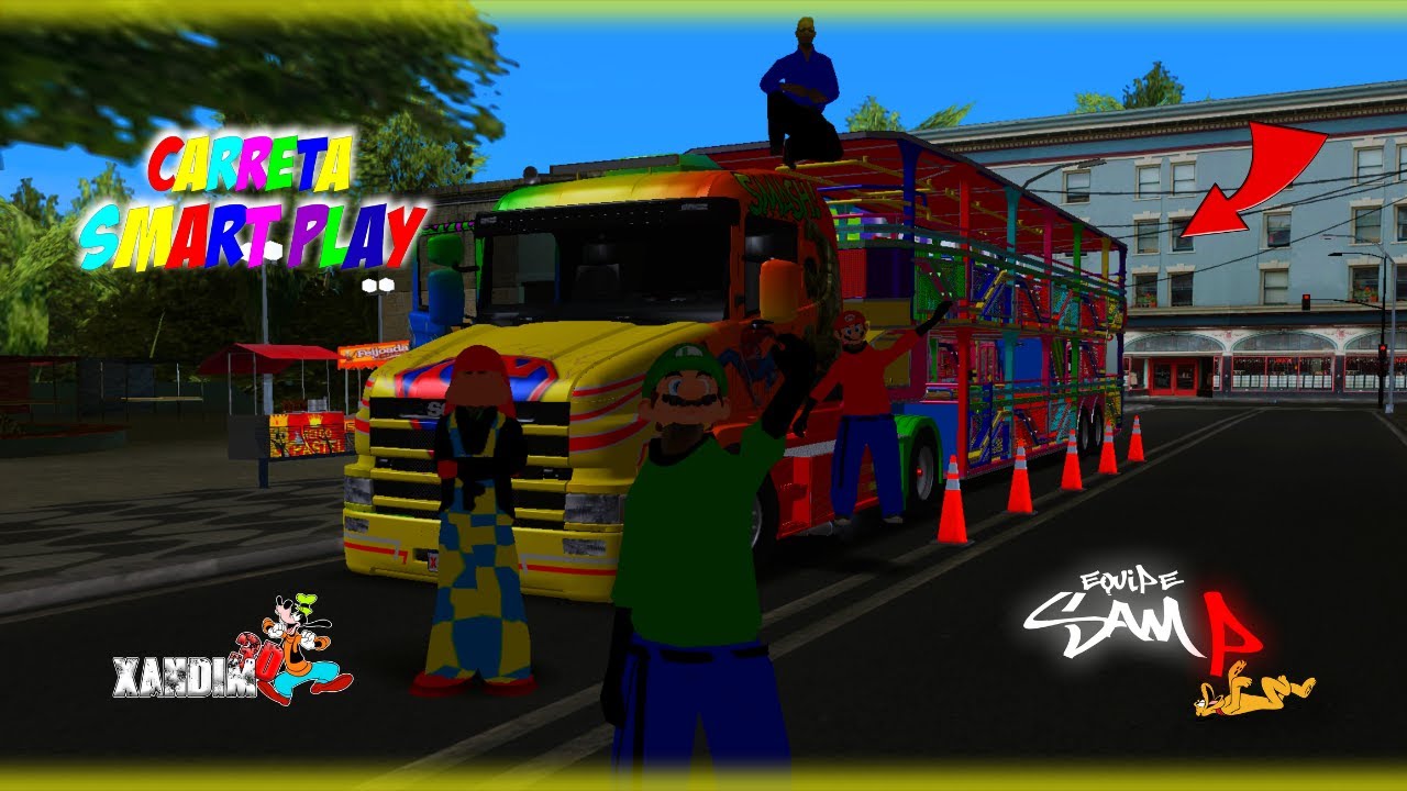 UM DIA NA CARRETA SMART PLAY (GTA:SAMP) + DANÇA!!!!